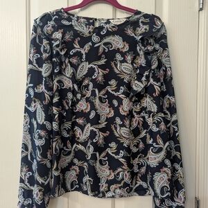 Nanette Lepore Black Paisley Blouse